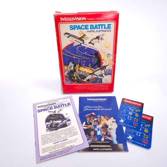 Mattel Intellivision Space Battle Video Game With Box and Inserts - Picture 1 of 3